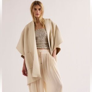 ECRU Cozy Plush Hooded Ruana